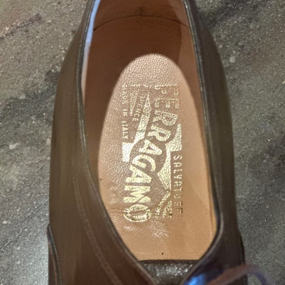 Men\'s SALVATORE FERRAGAMO Brown Lace up leather oxfords - Size 9.5 Medium main image 5
